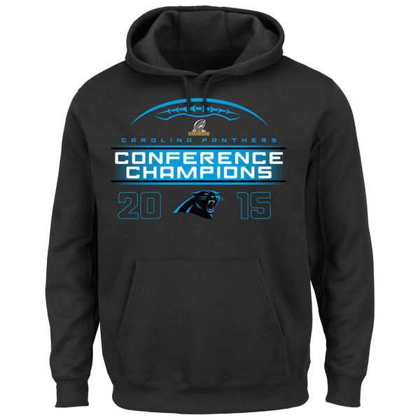 Men's Carolina Panthers Majestic 2015 NFC Conference Champions Supreme Ruler VIII Pullover Hoodie - Black,We sell and wholesale Men's Carolina Panthers Majestic 2015 NFC Conference Champions Supreme Ruler VIII Pullover Hoodie - Black on line form chian!